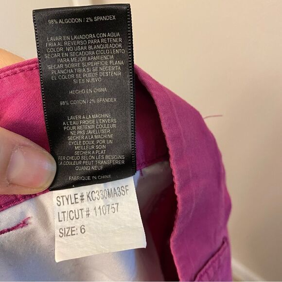 KUT from the Kloth Hot pink fuchsia Crop Stretch Pants Style KC330MA3SF -6 - Picture 8 of 12